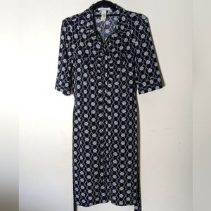 Laundry by Design Button Down Dress with Sash Women's 8